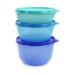 TUPPERWARE Kühlschrank Clarissa 1,9 L dunkelblau + 1,4 L blau + 950 ml türkis Panorama