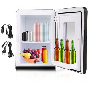 VINGO 15L Mini Kühlschrank, 2in1 Minikühlschrank mit Kühl- und Heizfunktion, Getränkekühlschrank, 220-240V/12V Tragbar Kleiner Kühlschrank für Zuhause und