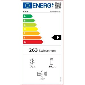 Winiadaewoo Winia wrdbh262npt frigorífico combi clase f 180x55 inox