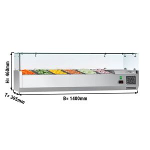 GGM GASTRO - Vitrine réfrigérée ECO - 1400x395mm - 6x GN 1/3