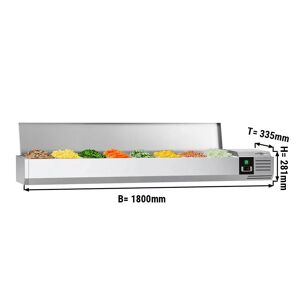 GGM GASTRO - Vitrine réfrigérée PREMIUM - 1800x335mm - 8x GN 1/4