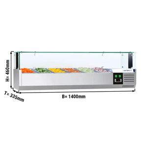 GGM GASTRO - Vitrine réfrigérée PREMIUM avec lumière LED - 1400x335mm - 6x GN 1/4