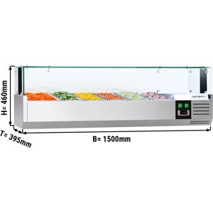 GGM GASTRO - Vitrine réfrigérée PREMIUM avec lumière LED - 1500x595mm - 5x GN 1/5 + 1x GN 1/2