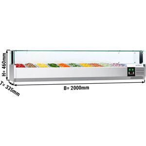 GGM GASTRO - Vitrine réfrigérée PREMIUM avec lumière LED - 2000x335mm - 10x GN 1/4