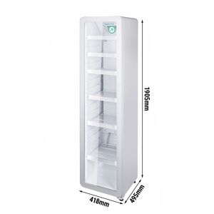 GGM GASTRO - GASTRO-COOL Réfrigérateur de porte en verre - 220 litres - étroit - 1 porte vitrée - Blanc