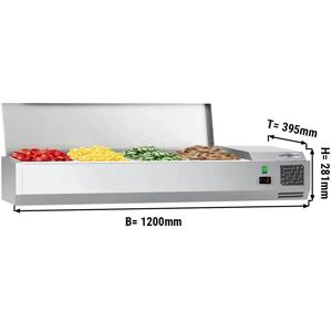 GGM Gastro - Vitrine refrigeree ECO - 1200x395mm - 4x GN 1/3 Argent