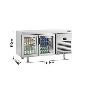 GGM Gastro - Arriere-bar refrigere vitre pour boissons (EN) - Portes avec ouverture sens inverse Argent