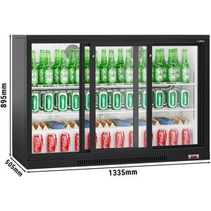 GGM Gastro - Réfrigérateur bar - 1330mm - 320 litres - avec 3 portes coulissantes en verre - Noir Noir - Publicité