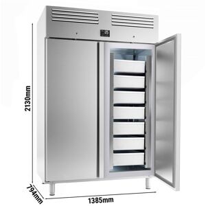 GGM Gastro - Refrigerateur a poissons PREMIUM PLUS - EN 60x40- 1240 litres - avec 2 portes Argent