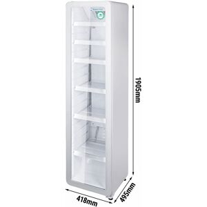 GGM Gastro - GASTRO-COOL Refrigerateur de porte en verre - 220 litres - etroit - 1 porte vitree - Blanc Blanc