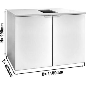 GGM Gastro - Refroidisseur de futs sans groupe - 2x50 L futs - 1100x620mm Argent