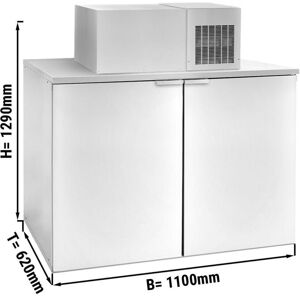 GGM Gastro - Refroidisseur de futs avec groupe - 2x50 L futs - 1100x620mm Argent