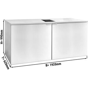 GGM Gastro - Refroidisseur de futs sans groupe - 4x50 L futs - 1920x620mm Argent