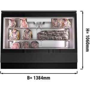 GGM Gastro - Dry Aging - Vitrine refrigeree 1,4 m - Noir Noir