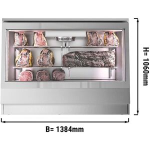 GGM Gastro - Dry Aging - Vitrine refrigeree 1,4 m - Acier inoxydable Acier inoxydable