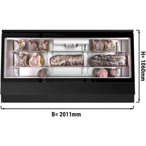 GGM Gastro - Dry Aging - Vitrine refrigeree 2,0 m - Noir Noir