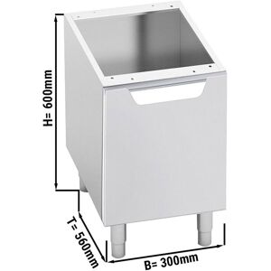 GGM Gastro - Meuble bas - 300mm - 1 porte - Charnieres a gauche Argent