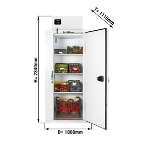 GGM Gastro - Chambre froide compacte - 1000x1100mm - 1,59m³ - avec 3 etageres Blanc