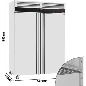 GGM Gastro - Refrigerateur ECO - 1200 litres - avec 2 portes - Interieur de la porte en inox Argent