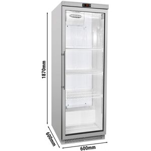 GGM Gastro - Refrigerateur de stockage ECO - 400 litres - avec 1 porte vitree Argent