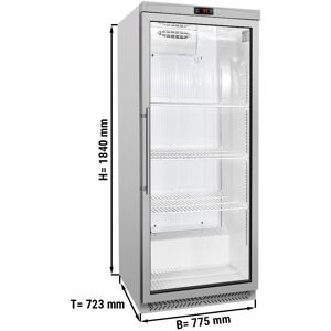 GGM Gastro - Refrigerateur de stockage ECO - 580 litres - avec 1 porte vitree Argent