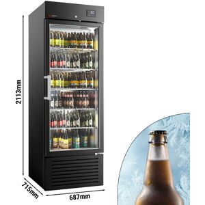 GGM Gastro - Refrigerateur a boissons SUPERCOOLER - 1 porte vitree - refrigeration a moins de 0 °C Noir