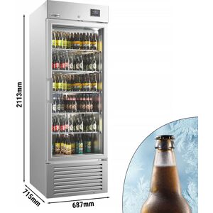 GGM Gastro - Refrigerateur a boissons SUPERCOOLER - 1 porte vitree - refrigeration a moins de 0 °C Acier inoxydable