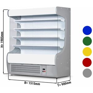 GGM Gastro - Vitrine refrigeree murale - 1515mm - avec eclairage LED & 4 etageres Gris