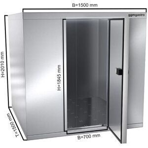 GGM Gastro - Chambre froide en acier inoxydable - 1500x1500mm - 3,5m³ Argent