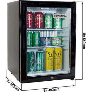 GGM GASTRO - Réfrigérateur minibar - 400mm - 40 litres - 1 porte vitrée