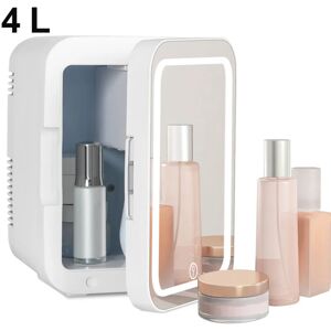 Mini Frigo de chambre cosmétique 4L Mini-Réfrigérateur portable électronique 220V/12V avec poignée Blanche - Blanc - Blanc - Puluomis - Publicité