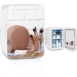 Mini Frigo de Chambre 10L avec Miroir Maquillage Mini-Réfrigérateur électronique 220V/12V portable avec poignée Blanc - Blanc - Blanc - Puluomis - Publicité