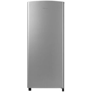 Hisense - Refrigerateur - Frigo RR220D4ADF - 1 Porte - Pose libre - Capacité 165L - L51,9 cm - Inox - Publicité