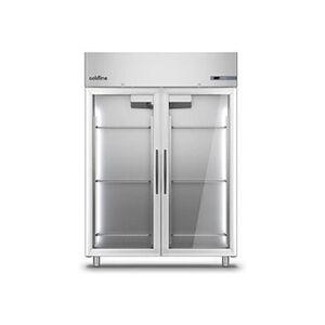 Coldline Armoire Réfrigérée 1400 L Négative Master GN 2/1 2 Portes Vitrées sans Groupe - Publicité