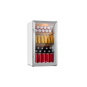 KLARSTEIN Mini frigo - Beersafe XXL - Réfrigérateur bar - 80L - CEE E - Porte vitrée - Argent - Publicité