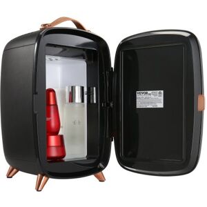 VEVOR Mini Frigo 6 L 8 Canettes de 330 mL Mini Réfrigérateur Portable USB/Adaptateur Petit Frigo Cosmétique Refroidissement 0 ℃ Miroir HD et LED pour Aliments Boissons Médicaments Cosmétiques Noir - Publicité