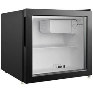 CHIQ réfrigérateur congélateur bas 117 litres, commande électronique, acier  noir, rangement de tri, dégivrage manuel facile