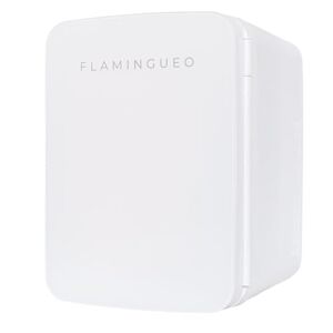Flamingueo Mini Frigo 10L Frigo Cosmetique, Petit Frigo 12V/220V, Fonction Chaud et Froid, Mini Frigo de Chambre, Mini Bar, Mini Réfrigérateurs - Publicité