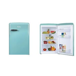 Amica VKS 15622-1 T Réfrigérateur rétro/Mini réfrigérateur pleine pièce Bleu glace/88 cm (H) x 55 cm (l) x 62 cm (P) - Publicité