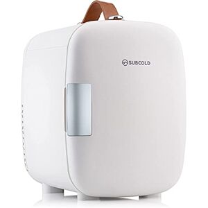 Subcold Pro4 Mini frigo de luxe   4 litres/6 canettes   AC et USB   Petit réfrigérateur portable pour le bureau, la chambre, la voiture, les voyages, les soins de la peau et les cosmétiques (blanc) - Publicité