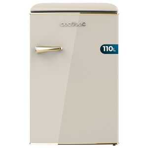 Cecotec Mini Frigo Réfrigérateur Rétro Bolero CoolMarket TT Origin 110 Beige E. Mini Frigo Rétro avec une capacité de 110L, Classe E, Icebox, LED intérieur, Poignée Chromée, Plateaux en Verre - Publicité