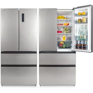 UNIVERSALBLUE Réfrigérateur américain Frenchdoor Inox   Porte Française Sans Frost   Capacité totale 536L   2 portes + Congélateur   Système silencieux   Téléchargement + installation gratuite - Publicité