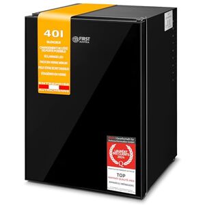 TZS First Austria Mini Frigo de Chambre 40L Petit Frigo Pratique et Compact Idéal pour Chambre, Bureau, Dortoir Mini Frigo Économique en Énergie, Éclairage LED, Noir - Publicité