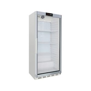 L2G - AW-RCG600 - armoire refrigeree blanche porte vitree , +2/+8°c gaz r600a, avec 3+1 clayettes, fermeture a cle