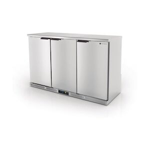 CORECO Arriere Bar 3 Portes Pleines Battantes - +2/+8 - Exterieur Inox. Capacite 320 Canettes - Dimensions:1375X520X850 NRH-350-LI