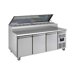 L2G - SHG3000/800 - table a sandwiches refrigeree +2/+8°c gaz r290, dessus inox, 3 portes 400x600 mm