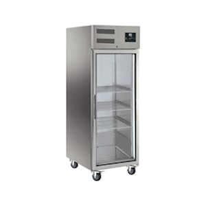 L2G - GN650TNG - armoire refrigeree inox, 1 porte vitree 650 litres -2/+8°c froid ventile, gaz r290, 3 grilles gn2/1