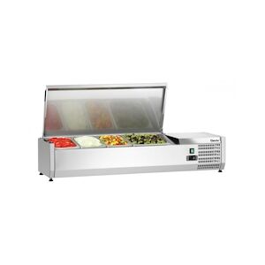 Bartscher Présentoir inox réfrigéré positif 3 x GN 1/3 & 1 x GN 1/2, 166 W, 220 V - MONO - Publicité