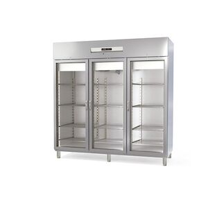 CORECO Armoire Avec Cremailleres 3 Portes Vitrees Gn2/1 - Isolation 75Mm - 2055X860X2130 - Capacite 2197L - Temperature -20C/-15C ACGE-2003