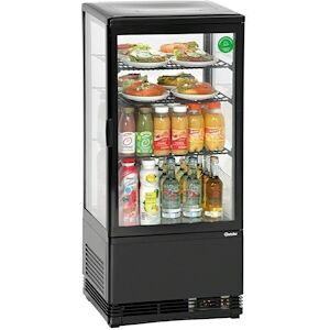 Bartscher Mini Frigo Vitrine à Poser   Noire 78 L - Publicité